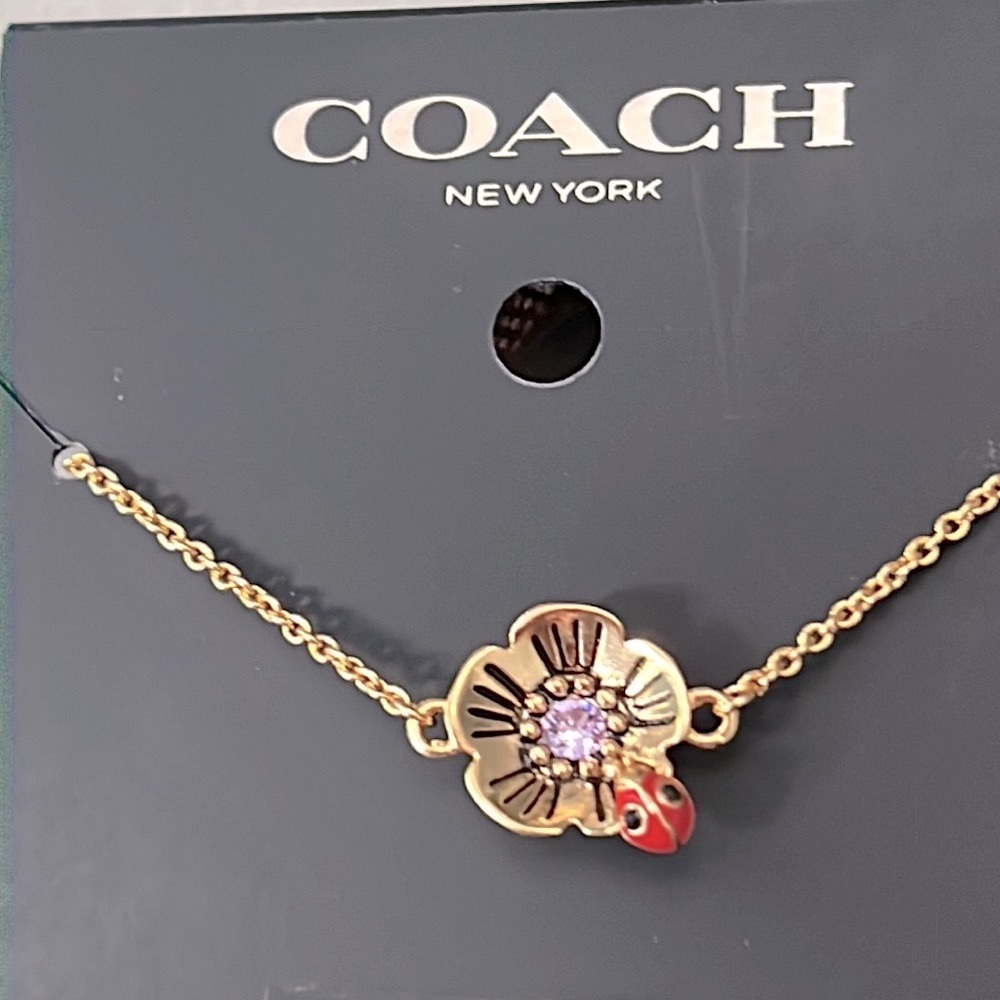 Coach- Flower and ladybug Slider bracelet